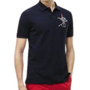 Lacoste By Jean-Paul Goude Polo Shirt Blue Teen Sz 16